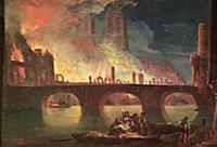 XIR56715 A Fire at the Hotel-Dieu in 1772 (oil on 