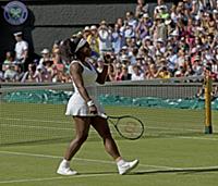 London - July 10: Serena Williams (USA) [1] in act