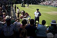 London - July 10: Serena Williams (USA) [1] in act