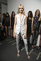 Models backstage at the Costume National Ready-to-