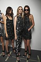 Models backstage at the Costume National Ready-to-