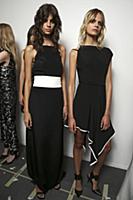 Models backstage at the Costume National Ready-to-