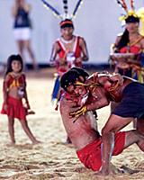 Bororo fighters during the first World Indigenous 