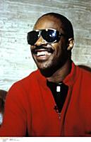 Portrait of Stevie Wonder photographed in the mid 