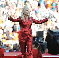 SAN FRANCISCO, CA - FEBRUARY 7: Lady Gaga sings th