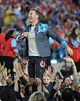 SAN FRANCISCO, CA - FEBRUARY 7: Chris Martin of Co