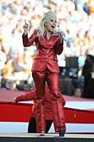 SAN FRANCISCO, CA - FEBRUARY 7: Lady Gaga sings th