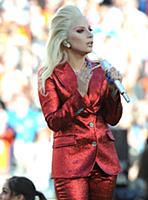 SAN FRANCISCO, CA - FEBRUARY 7: Lady Gaga sings th