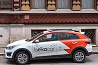 Moscow, Russia - May 02, 2022: A car of the Belka 