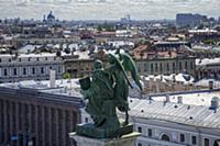 Aerial view on Saint Patersburg from Isaac Cathedr