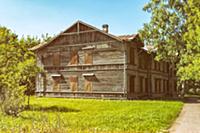 Old abandoned wooden house in Russia