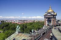 Aerial view on Saint Patersburg from Isaac Cathedr