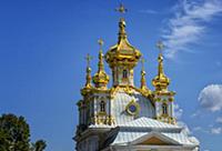 PETERHOF, RUSSIA - JUNE 29, 2017: View of the Chur