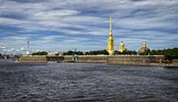 Peter and Paul Fortress viewed from Neva river in 