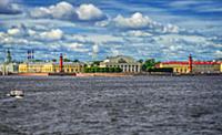 View of the St. Petersburg and the Neva River, Rus