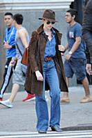 Anne Hathaway out and about in downtown Manhattan,