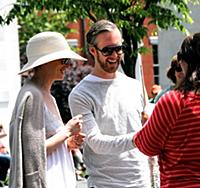 Anne Hathaway and her husband Adam Shulman out and