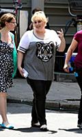 Rebel Wilson on the set of the movie 'How to Be Si