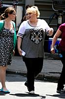 Rebel Wilson on the set of the movie 'How to Be Si