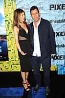 Jackie Sandler and Adam Sandler at the premiere of
