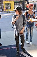 Ellen Page arrives at a downtown hotel in New York
