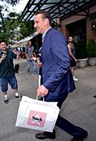 Jason Segel leaves a downtown hotel in New York Ci