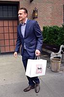 Jason Segel leaves a downtown hotel in New York Ci