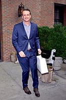 Jason Segel leaves a downtown hotel in New York Ci