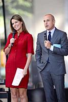 Savannah Guthrie and Matt Lauer performs on NBC's 