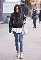 Actress Zoe Kravitz walks in the East Village on N