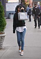 Actress Zoe Kravitz walks in the East Village on N