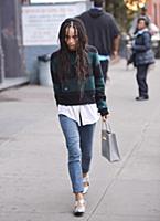 Actress Zoe Kravitz walks in the East Village on N