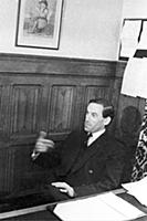 Jeremy Thorpe in his office at Westminster, Houses