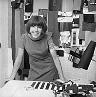 Mary Quant in Chelsea, London, 1963. b. 1934.
The