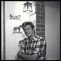 Roger Moore 1958.Taken at the British home he shar