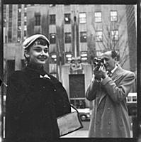Audrey Hepburn on a 1952 visit to New York, USA wh