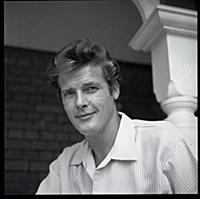 Roger Moore 1958.Taken at the British home he shar