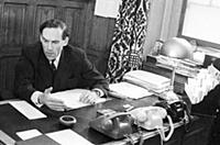 Jeremy Thorpe in his office at Westminster, Houses