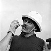 Jimmy Edwards, actor and comedian between chukkas 