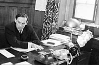 Jeremy Thorpe in his office at Westminster, Houses