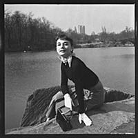 Audrey Hepburn on a 1952 visit to New York, USA wh