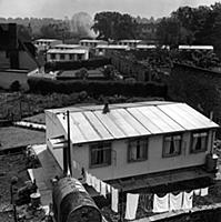 Post war prefabs at Grange Park Estate , Bristol .