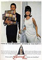 Smirnoff vodka advert, 1965. From Playboy magazine