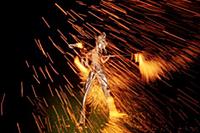 Stilt walker Cliff Lehwald of The Flaming Gorgeous