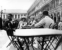 M. Diaghileff (right) with M. Serge and Mme. Sokol