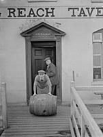 A delivery of beer barrels at the Long Reach Taver