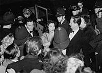 Frank Sinatra and his wife Ava Gardner surrounded 