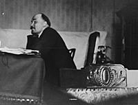 Lenin at the Plenary Session of the Central Commit