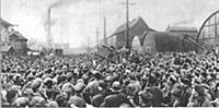 Lenin speaks at the Putilov Works, May 1917
From a