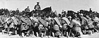 Tsar Nicholas II Blessing Russian troops before th